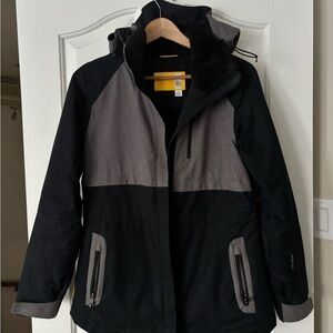 Lole Black and Gray Ski & Snow Jacket
